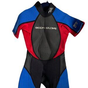 Body Glove Children's Wetsuit - Red/Blue/Black - Zip-Up Back - Size C1 (4T/S)